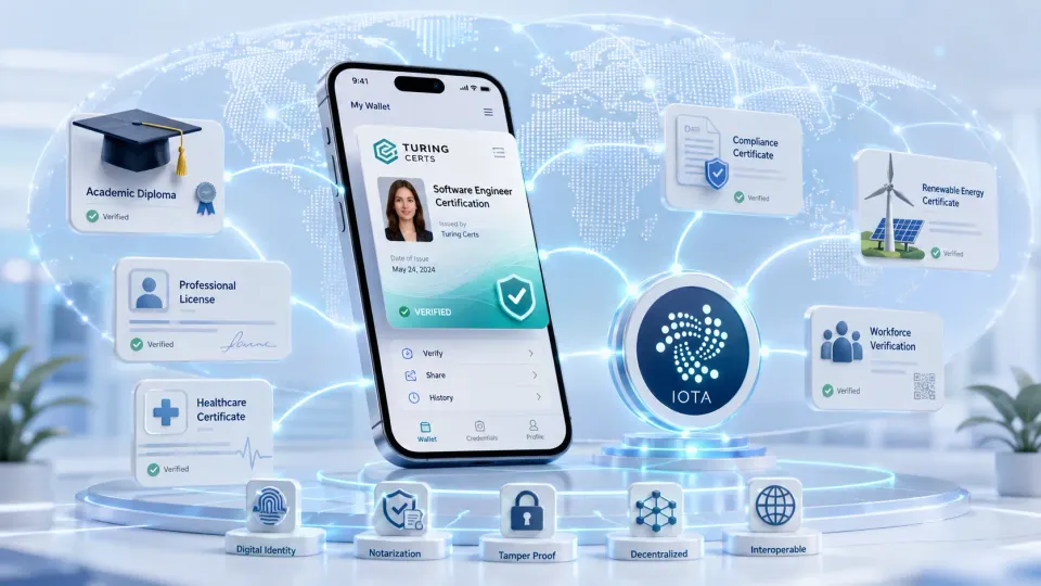 Turing Certs and IOTA: A Global Trust Layer for Digital Credentials